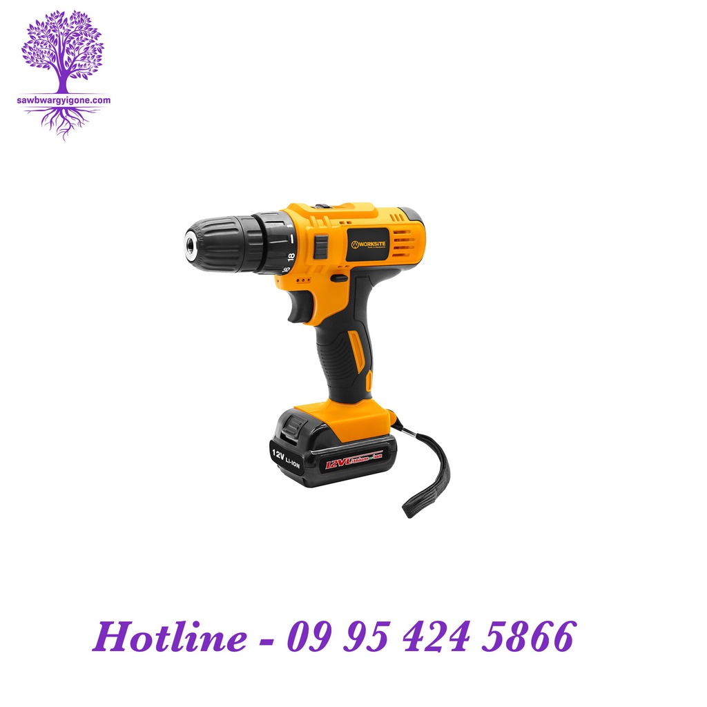 20V Li-ion, WORKSiTE, Cordless Drill (with 2 batteries in BMC box)