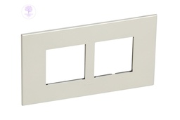 [Legrand_575081] 2Gang, 2X2M, BS SQ Pearl ALU, LEGRAND PLATE 