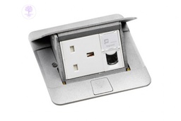 [Legrand_054010] MATT ALUM POP-UP - 3 Modules Matt Aluminium finish, LEGRAND 