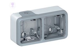 [Legrand_69672] 2Gang, PLEXO IP55 Weatherproof Switch Frame S/M BOX GREY H, LEGRAND 