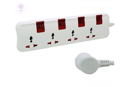 [Legrand_698417] 4X2P+E, 4Switches, Single Pole, O PLUG 2M CORD WHITE, LEGRAND MOES MS 