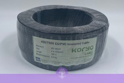 [C0020-003-01] 4mm^2 (7/.036in), (Black), 450/750 Koryo Building Wire 4SQ