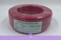 [C0020-004-02] 6mm^2 (7/.044in), (Red), 450/750 Koryo Building Wire 6SQ