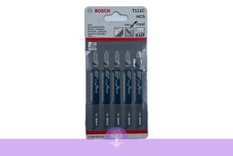 [2608630033] T111C (5 PCs/Pack), (8TPI Basic for Wood), BOSCH T-Shank Jig Saw Blade Set