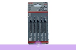 [2608630032] T 101D (5 PCs/Pack), (6 TPI Clean for Wood), BOSCH T-Shank Jig Saw Blade Set