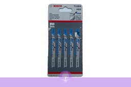 [2608631013] T 118A (5 PCs/Pack), (17-24 TPI Basic for Metal), BOSCH T-Shank Jig Saw Blade Set