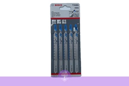 [2608631319] T 318A (5 PCs/Pack), (24 TPI Basic for Wood), BOSCH T-Shank Jig Saw Blade Set