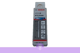 [2608595053] 2.5mm, BOSCH, Metal Drill Bit, HSS-G ((10 PCs/Pack)