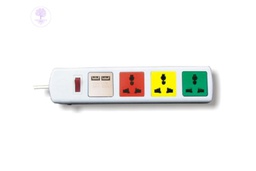 [4D32WNUSB] 4D32WNUSB, 2 x 3m, LiOA, Plastic Body Extension Socket with USB Outlets (Rotating type)  