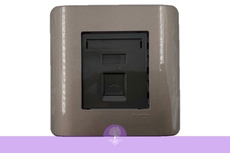 [E8431RJS_5_SZ] 1Gang, Cat5E, Data Outlet with Shuttered Wall plate, ZENcelo