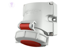 [Mennekes‐9142] 5P, 16A, 400V, Mennekes Wall Mounted Socket - IP 67