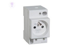 [A9A15306] 2P+E, 16A, 250VAC, Schneider DIN socket iPC (Modular Socket-Outlet), NFC 15100 French std 