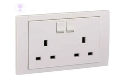 [KB25_WE] 2Gang, 13A, 250V, Schneider Switched Socket