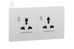 [KBT413S_WE] 2Gang, 3Pin, 13A, 250V, Schneider Universal Socket