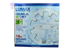 [LUX 70-00023] 18W, Daylight LUMAX EMERGENCY CEILING SET (2 in 1)