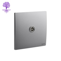 [281151DS] Legrand, Mallia Sense Socket, TV Female Socket (Dark Silver)