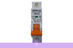 [Opple_00536] 10A, 1 Pole, Opple MCB, ZB-63C10-1P-breaker