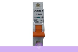 [Opple_00539] 25A, 1 Pole, Opple MCB, ZB-63C25-1P-breaker