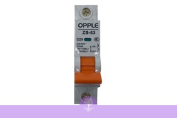 [Opple_00539] 25A, 1 Pole, Opple MCB, ZB-63C25-1P-breaker