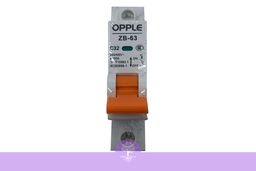 [Opple_00540] 32A, 1 Pole, Opple MCB, ZB-63C32-1P-breaker