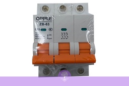 [Opple_00550] 40A, 3 Pole, Opple MCB, ZB-63C40-3P-breaker